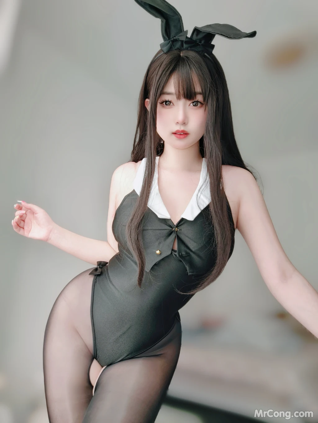 Coser女主K 黑丝兔女郎 102 photos - 4
