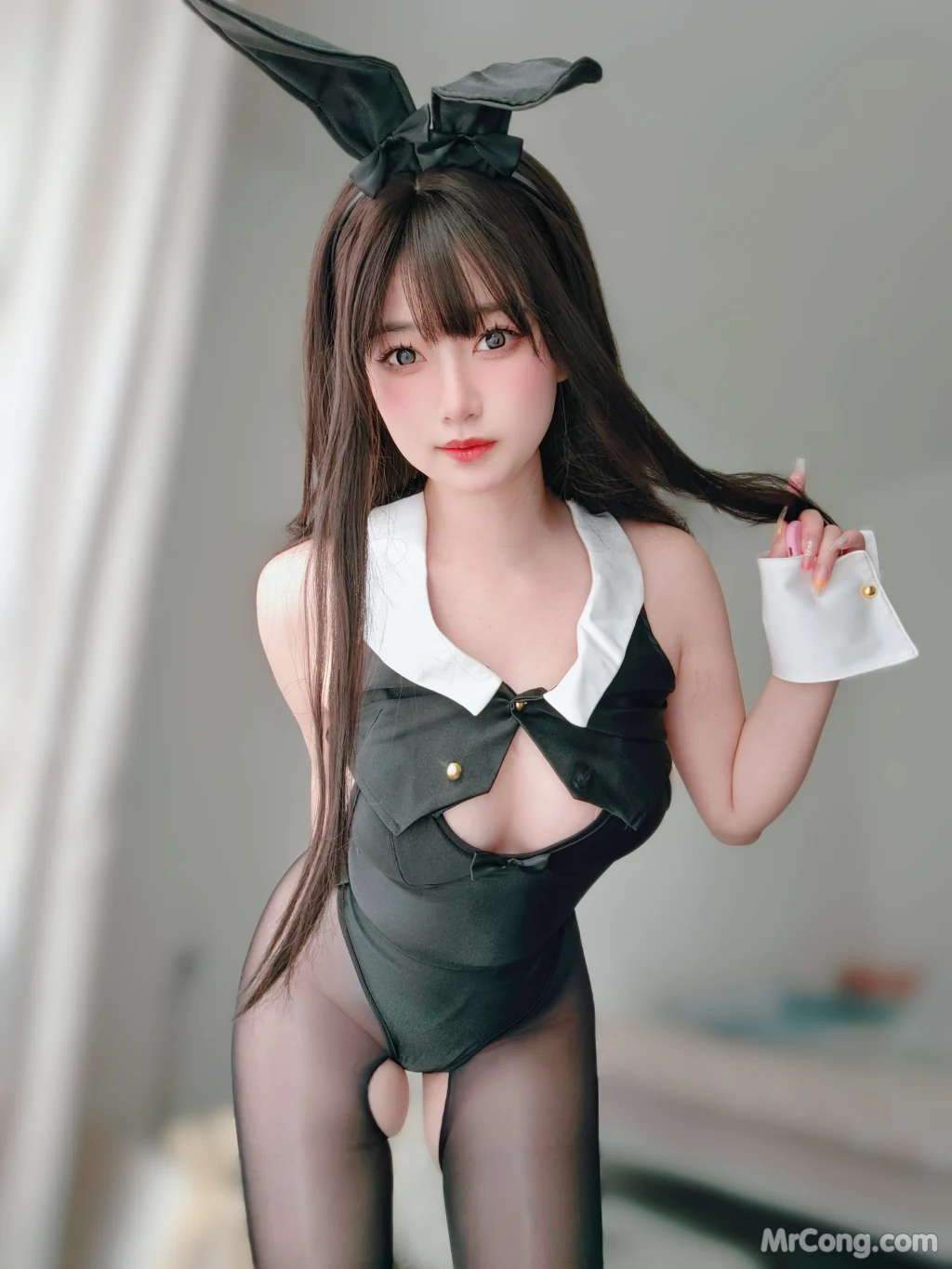 Coser女主K 黑丝兔女郎 102 photos - 7