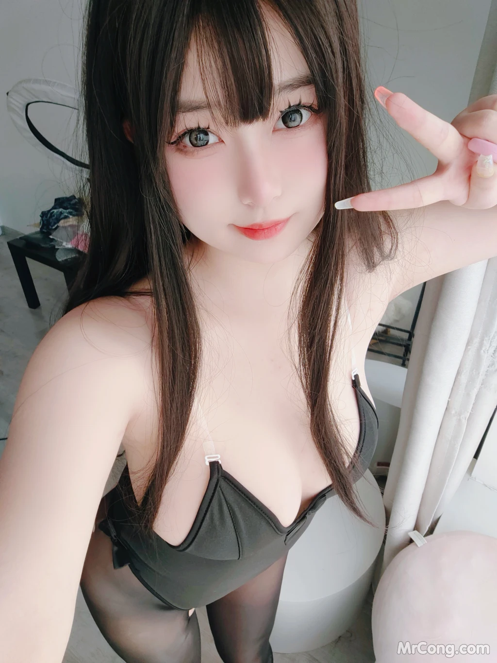 Coser女主K 黑丝兔女郎 102 photos - 80