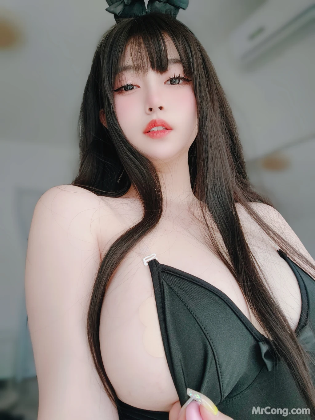 Coser女主K 黑丝兔女郎 102 photos - 85