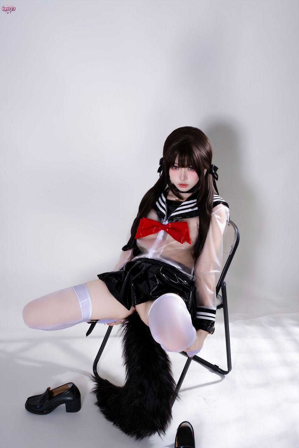 Coser柒柒要乖哦 兽尾透明JK 112 photos - 33