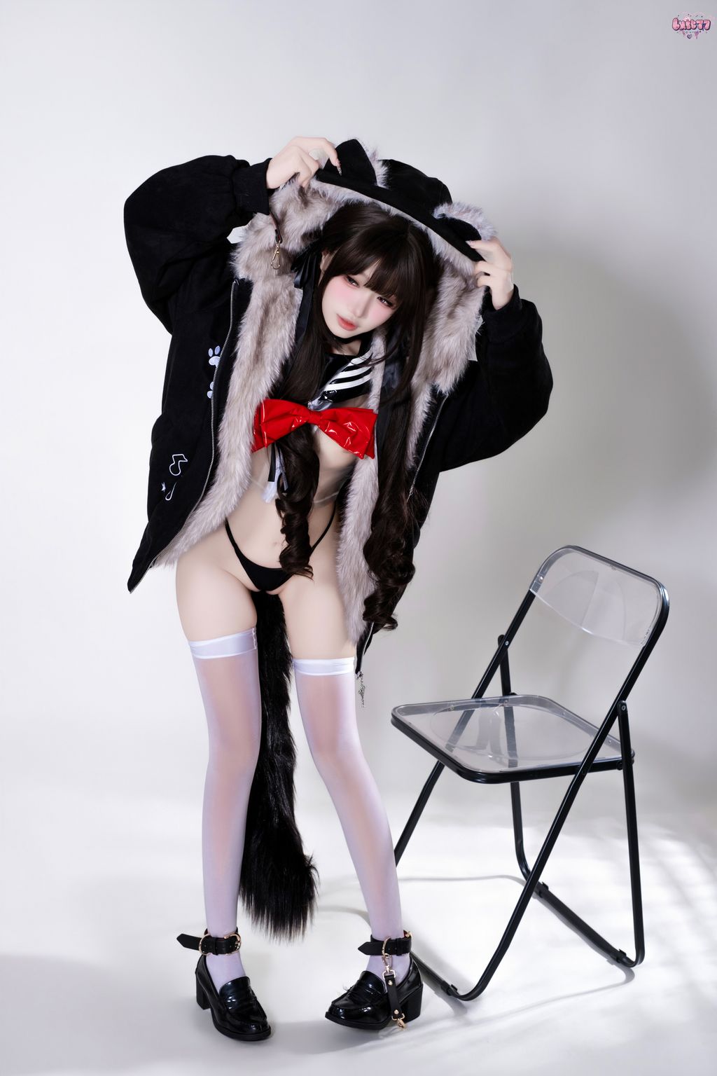 Coser柒柒要乖哦 兽尾透明JK 112 photos - 69