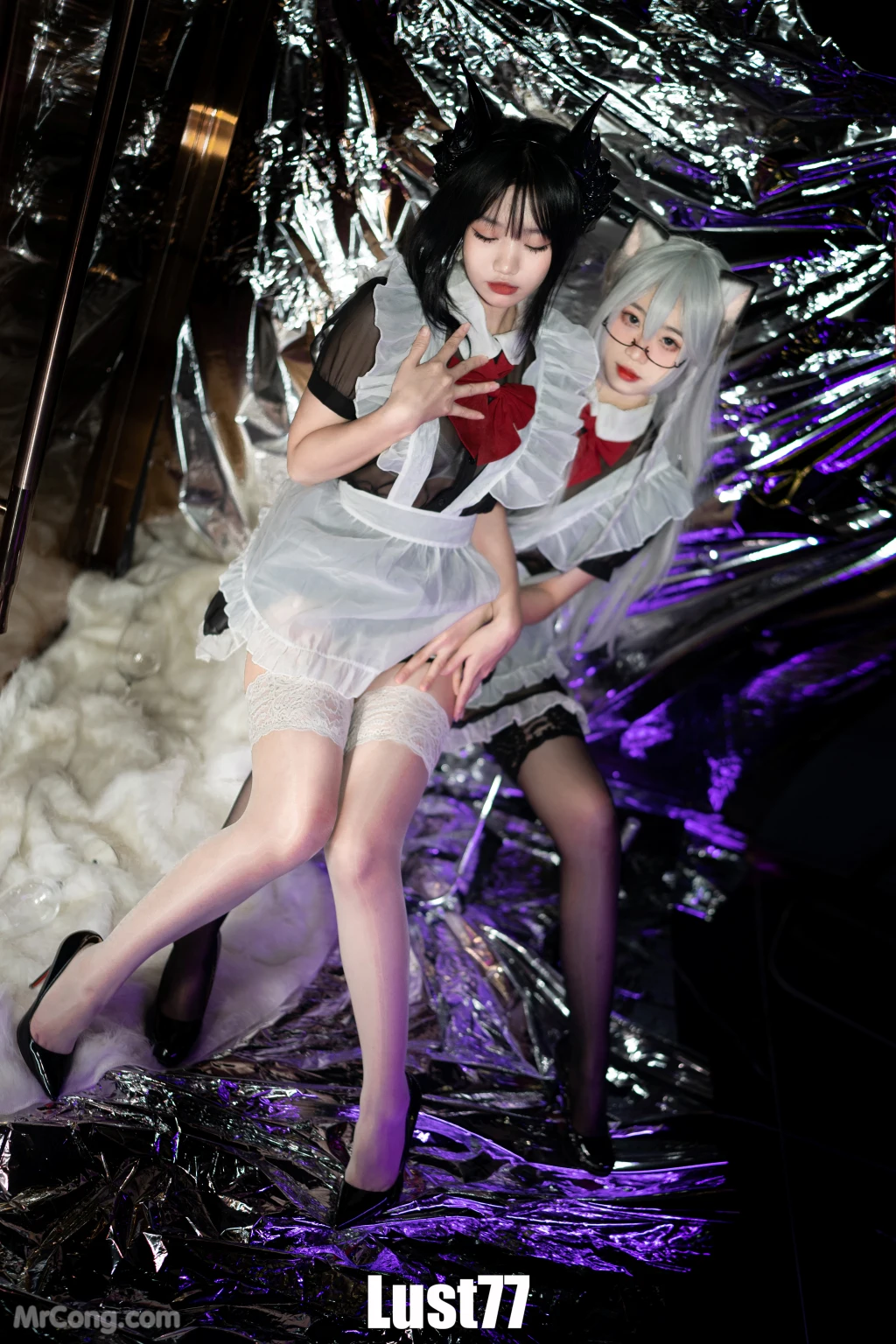 Coser柒柒要乖哦 女仆惩戒课 110 photos - 32