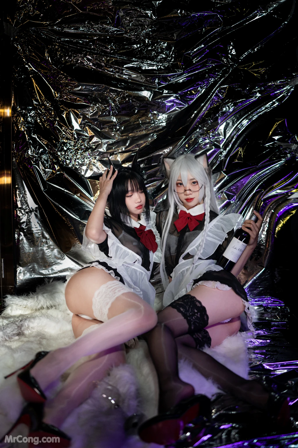 Coser柒柒要乖哦 女仆惩戒课 110 photos - 103