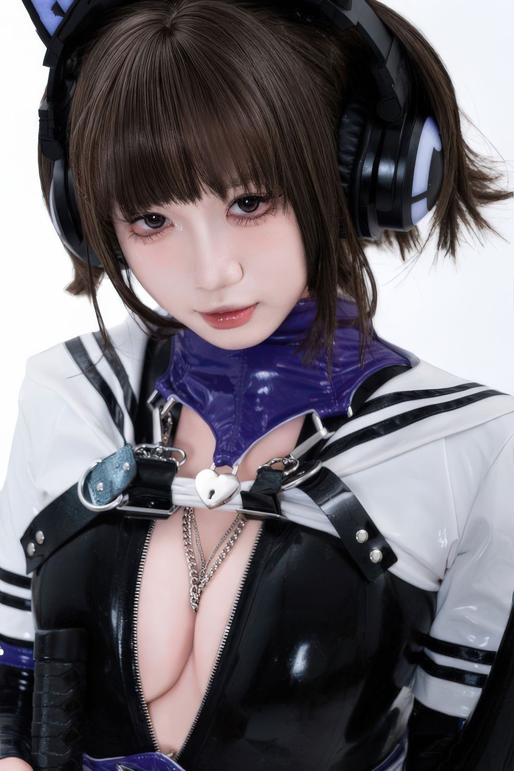 Coser柒柒要乖哦 白棚胶衣 78 photos - 15