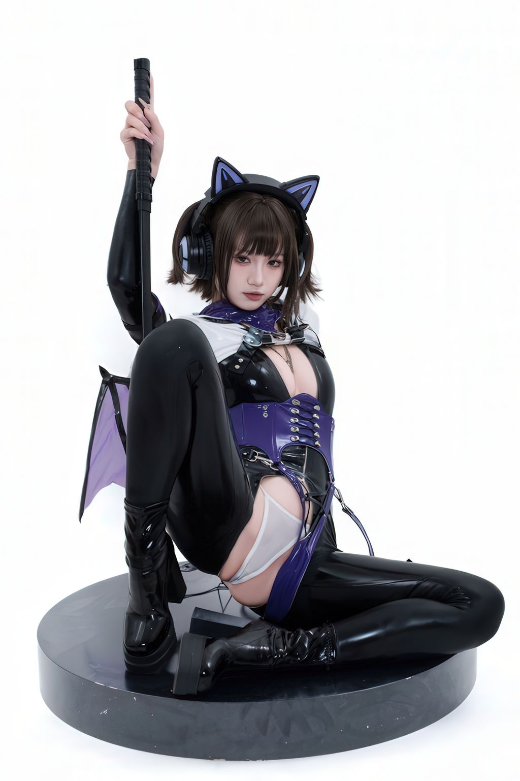 Coser柒柒要乖哦 白棚胶衣 78 photos - 31