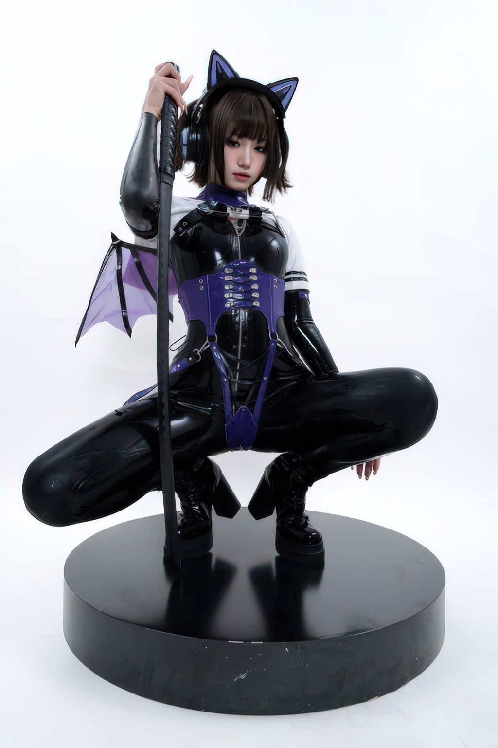 Coser柒柒要乖哦 白棚胶衣 78 photos - 77