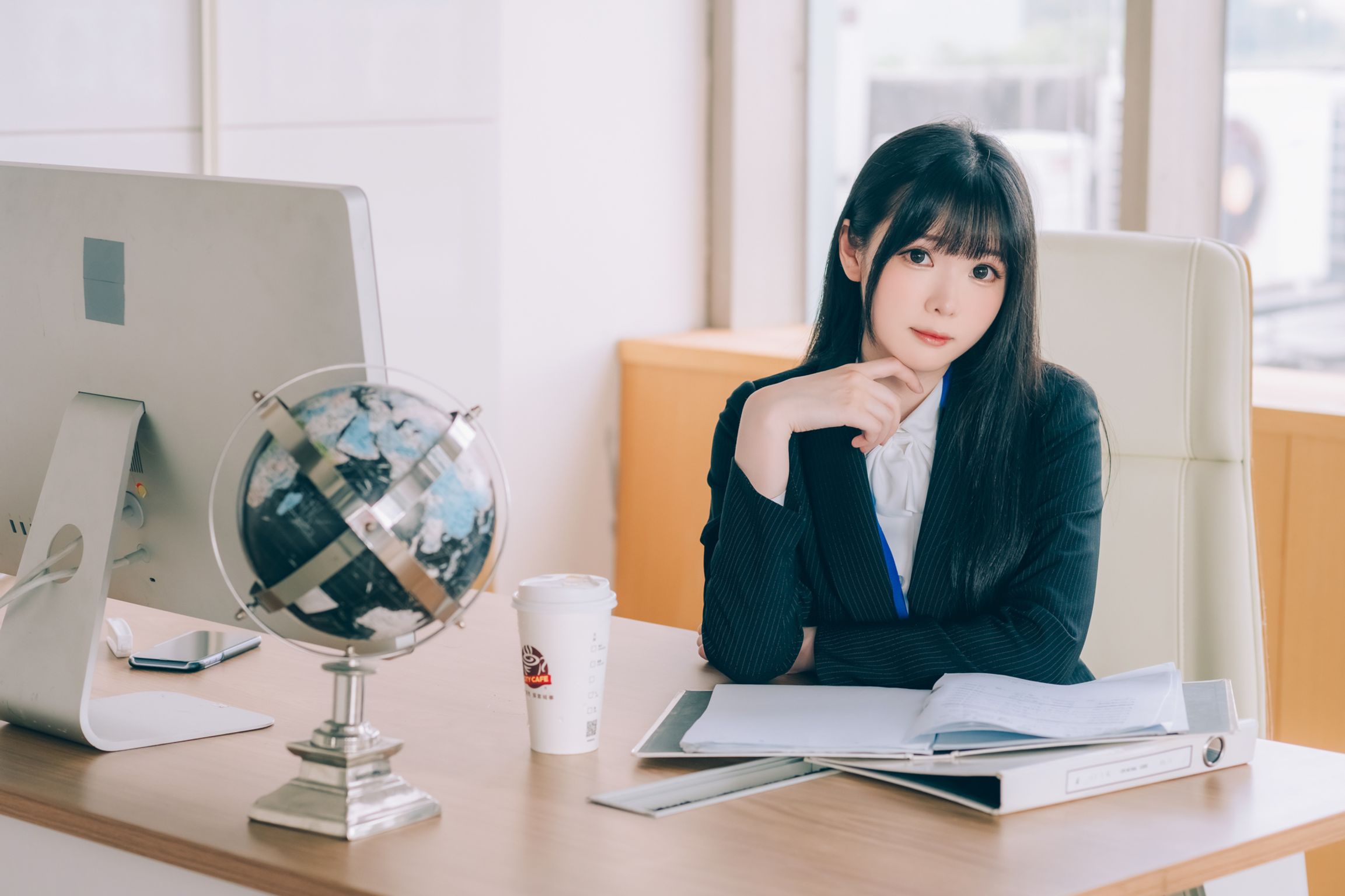 Coser霜月shimo 霜月的秘密辦公室 Shimo Secret Office 125 photos