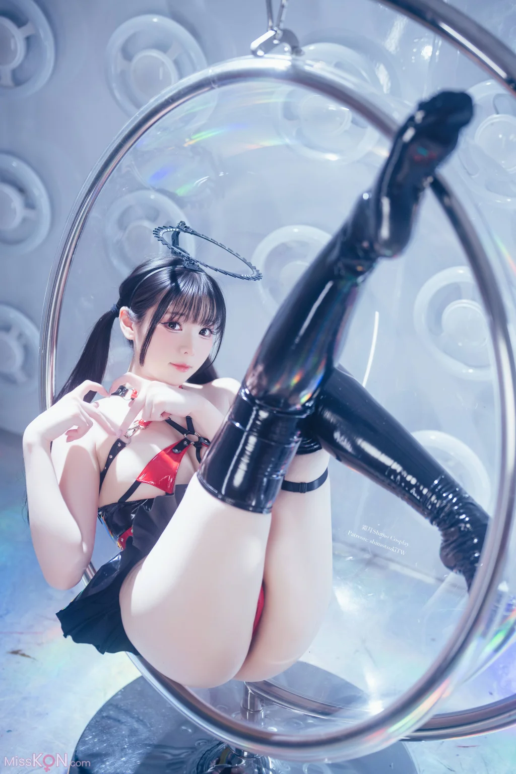 Coser霜月shimo 2025年09月订阅 賽博黑天使 Cyber Black Angel 20 photos  3 videos - 5