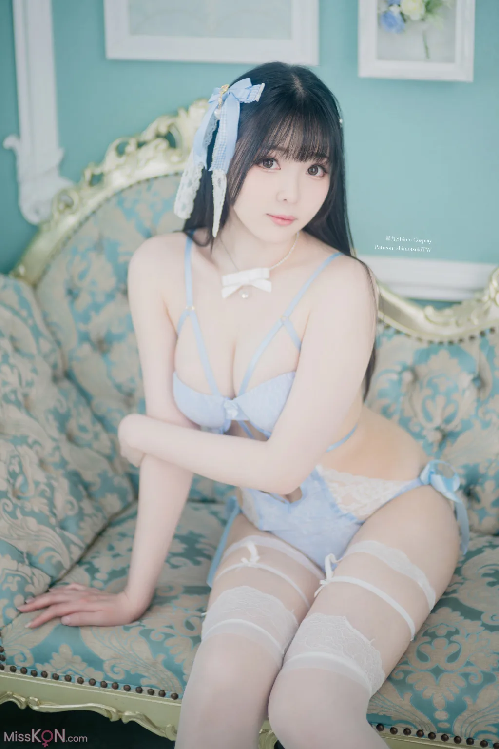 Coser霜月shimo Blue Lingerie 41 photos - 11