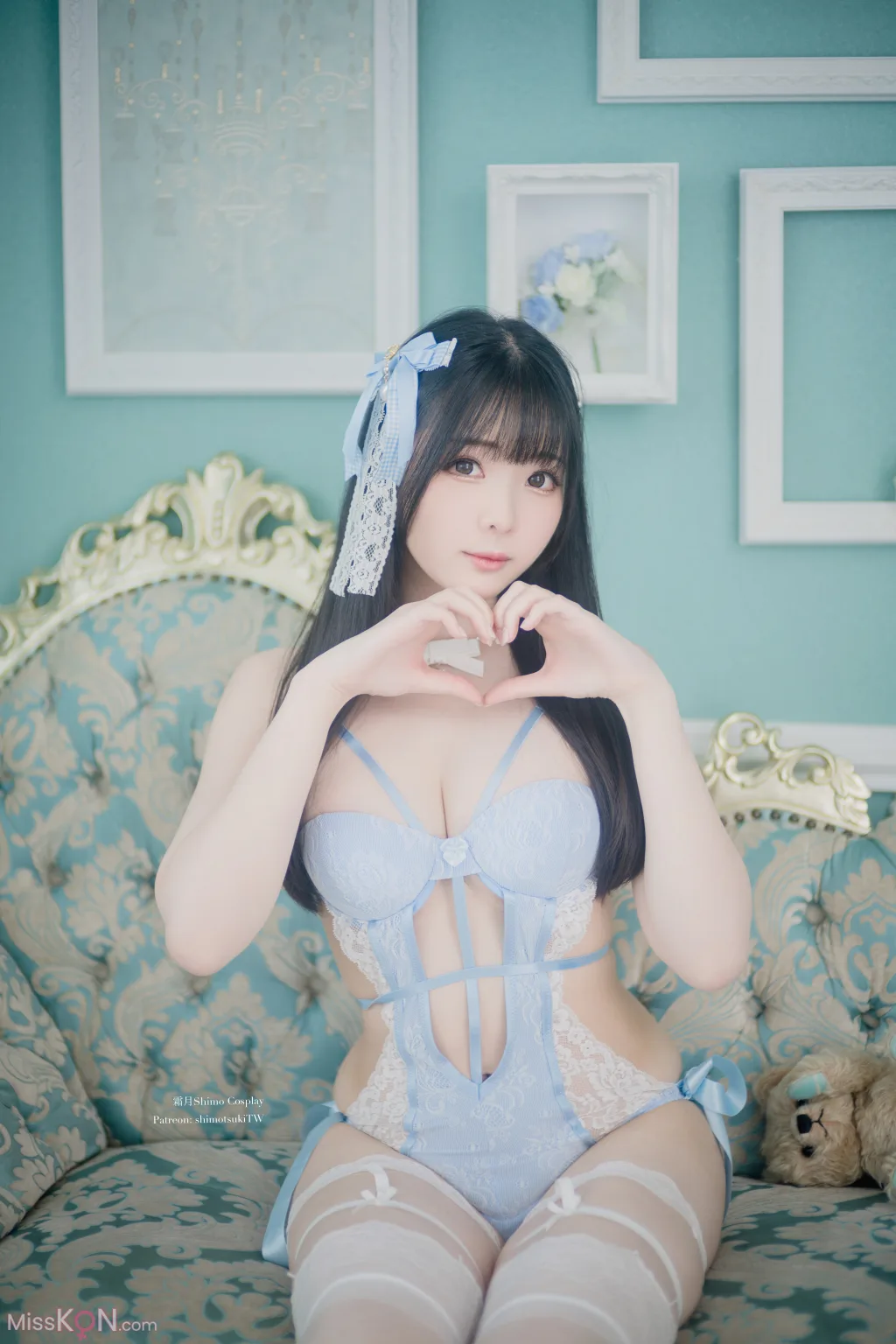 Coser霜月shimo Blue Lingerie 41 photos - 15