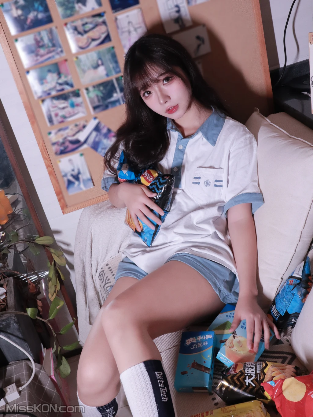 Coseryuuhui玉汇 蓝白条少女 Sky  Cloud Girl 81 photos - 31