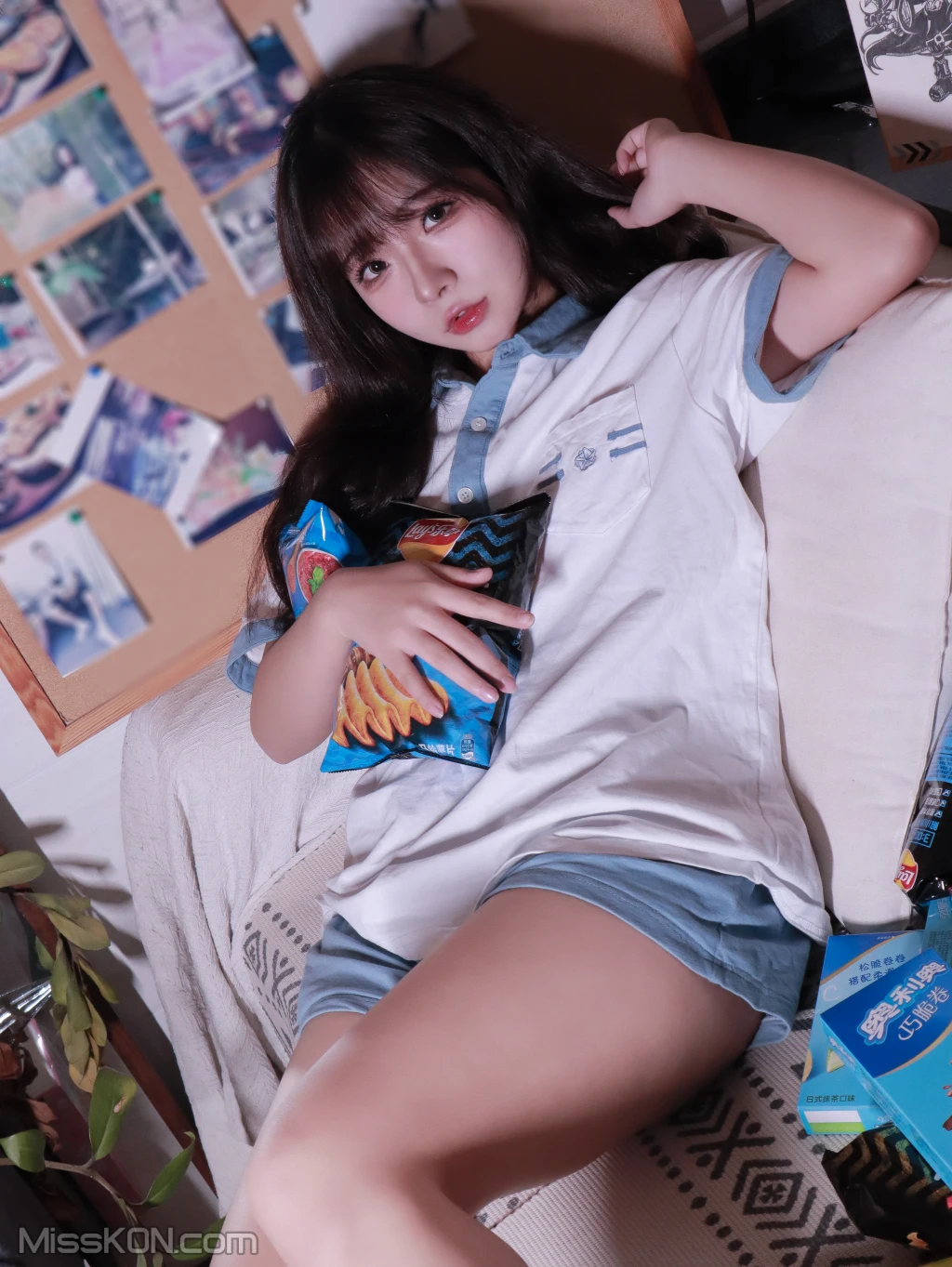 Coseryuuhui玉汇 蓝白条少女 Sky  Cloud Girl 81 photos - 42