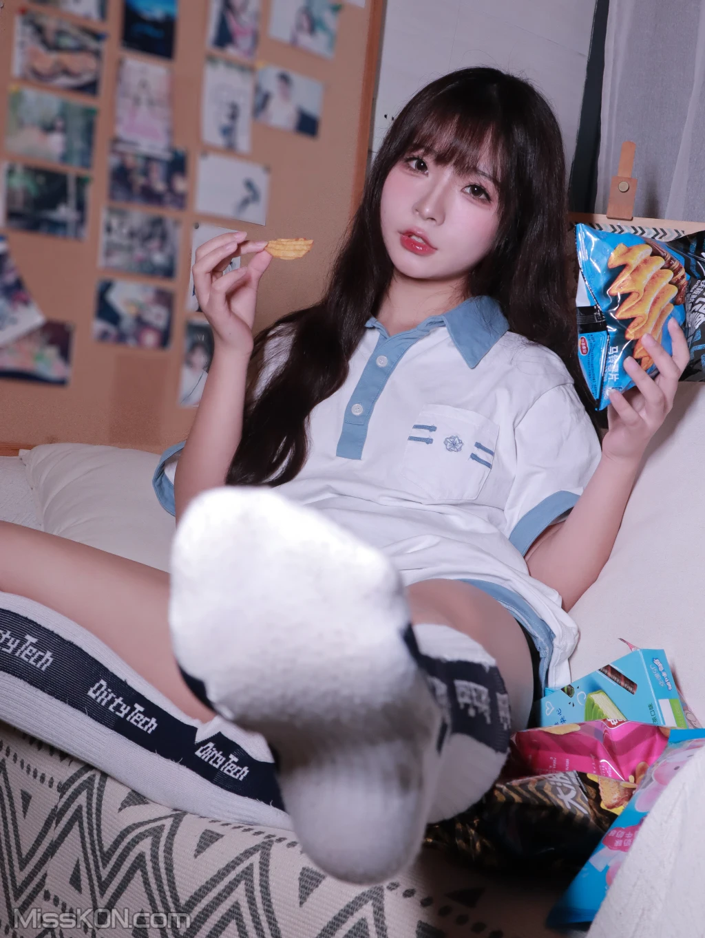 Coseryuuhui玉汇 蓝白条少女 Sky  Cloud Girl 81 photos - 64