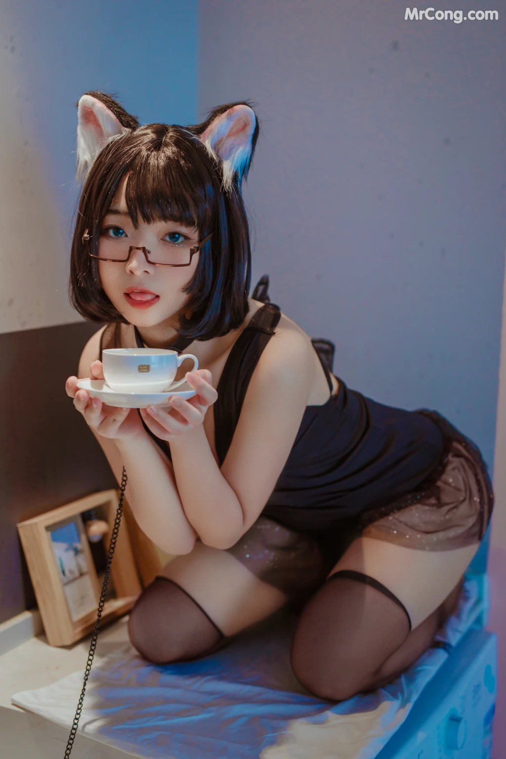 Coseryuuhui玉汇 No001 猫猫头黑裙子 10 photos - 4