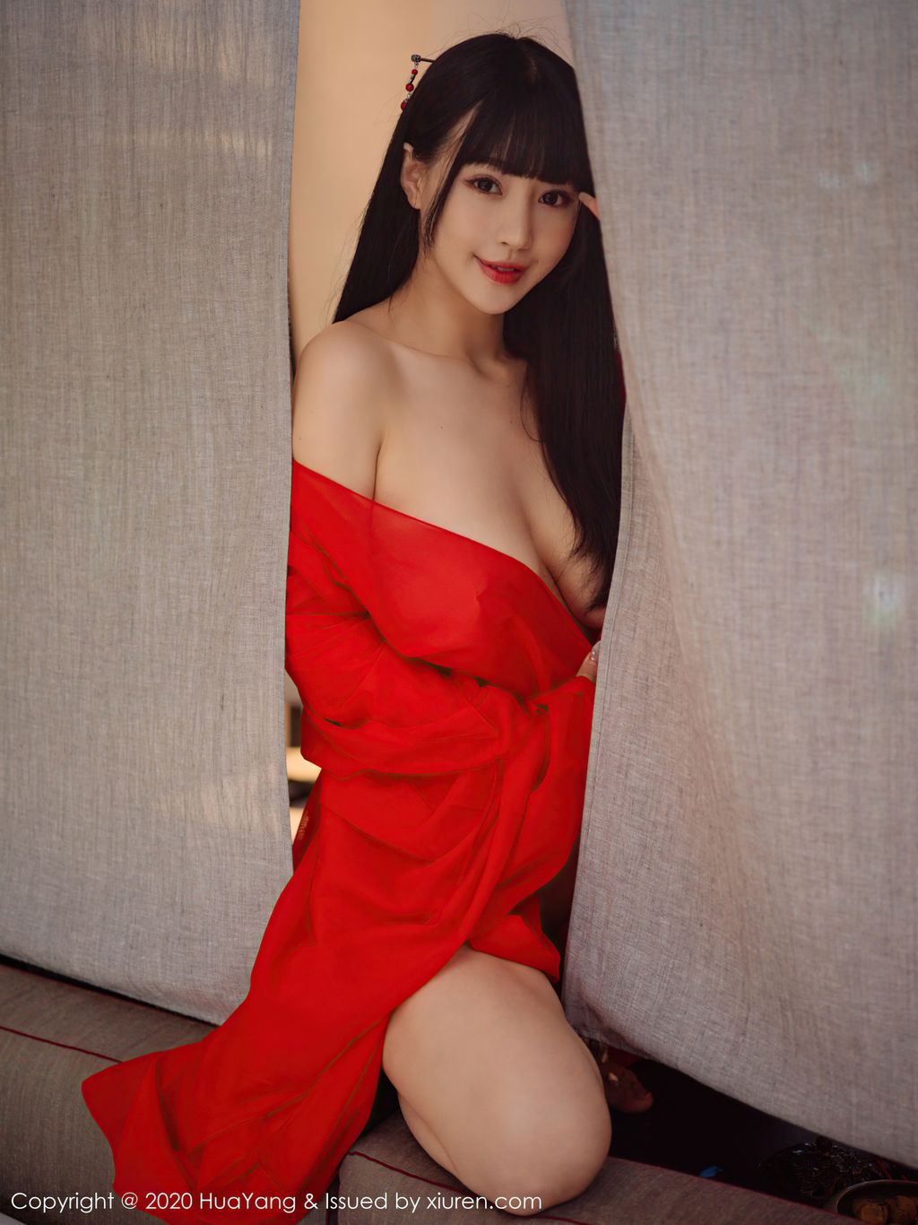 HuaYang Vol 310 Zhu Ke Er 朱 可 儿 Flower 70 photos - 13