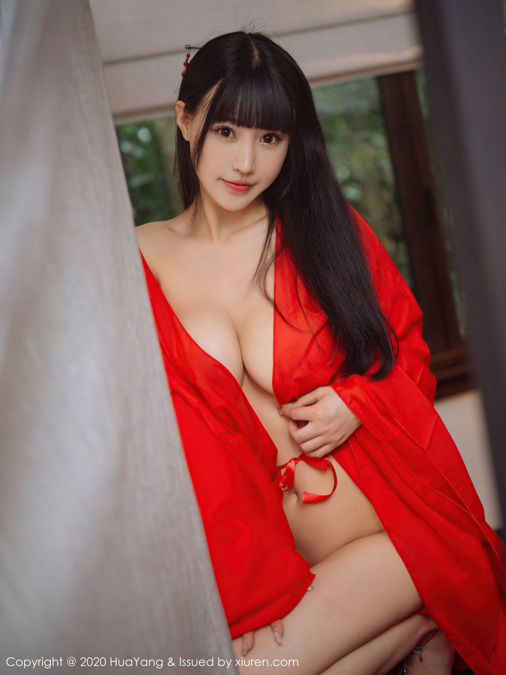 HuaYang Vol 310 Zhu Ke Er 朱 可 儿 Flower 70 photos - 16