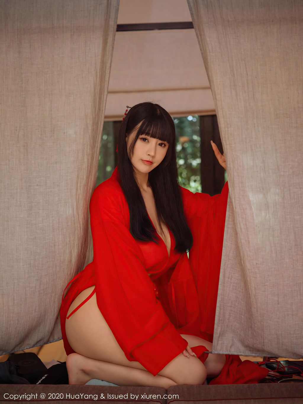 HuaYang Vol 310 Zhu Ke Er 朱 可 儿 Flower 70 photos - 19
