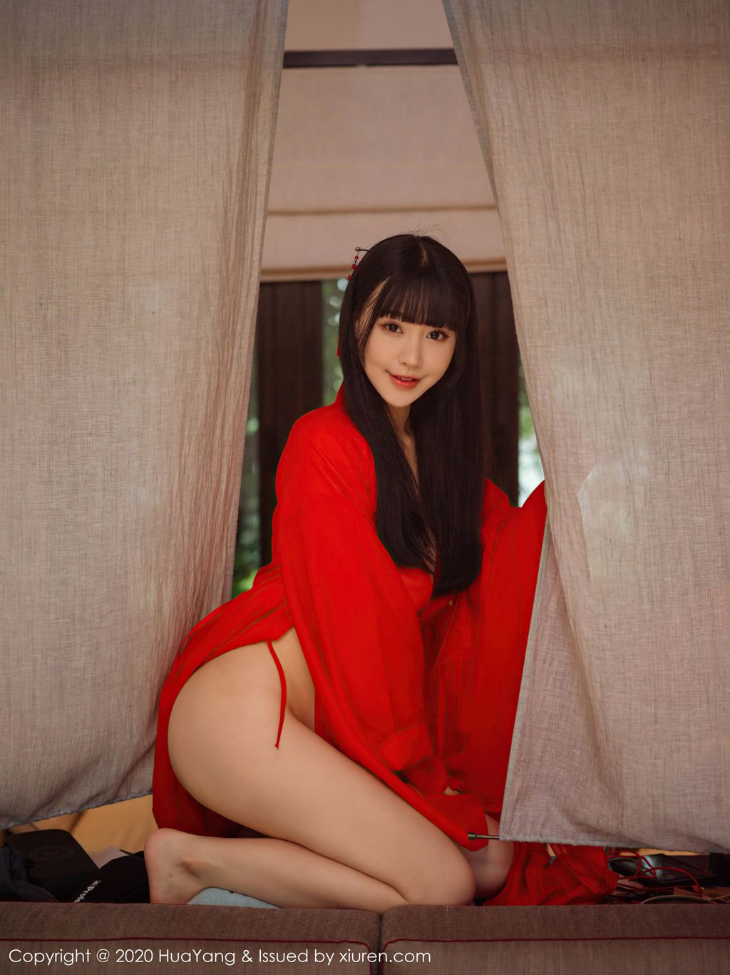 HuaYang Vol 310 Zhu Ke Er 朱 可 儿 Flower 70 photos - 23