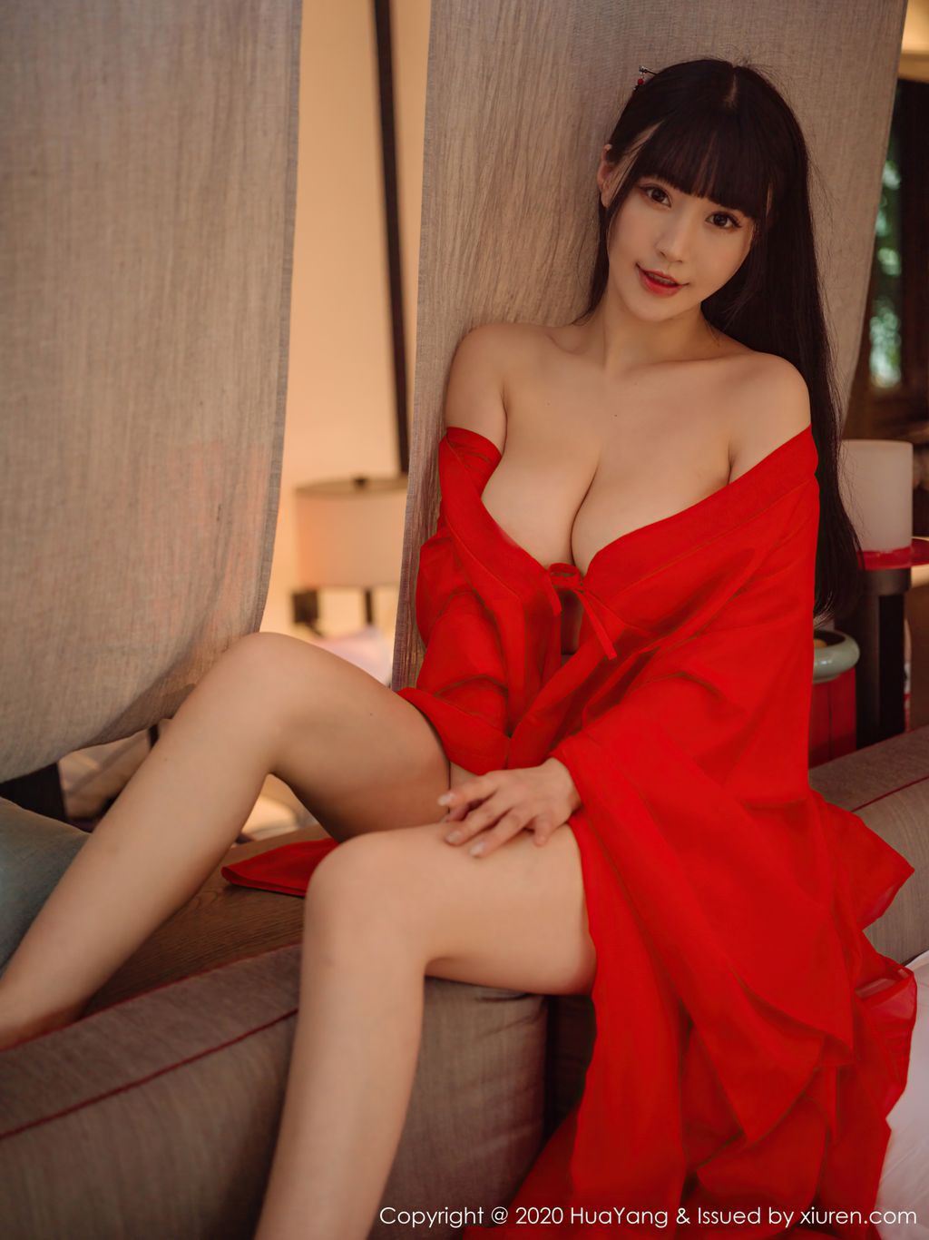 HuaYang Vol 310 Zhu Ke Er 朱 可 儿 Flower 70 photos - 28