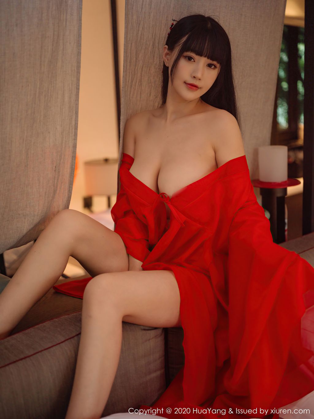 HuaYang Vol 310 Zhu Ke Er 朱 可 儿 Flower 70 photos - 29
