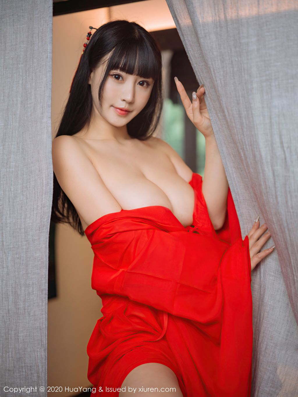 HuaYang Vol 310 Zhu Ke Er 朱 可 儿 Flower 70 photos - 32