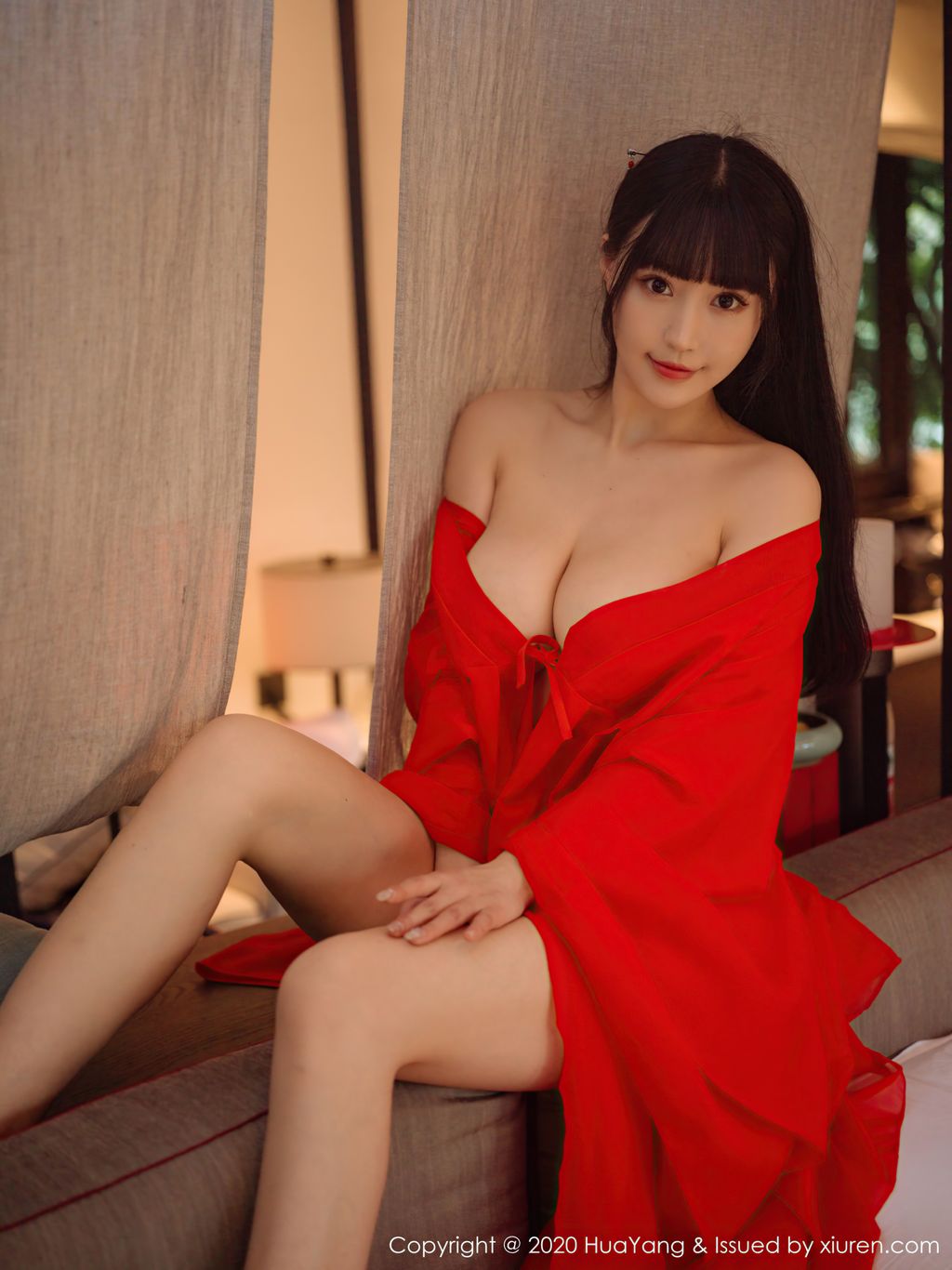 HuaYang Vol 310 Zhu Ke Er 朱 可 儿 Flower 70 photos - 34