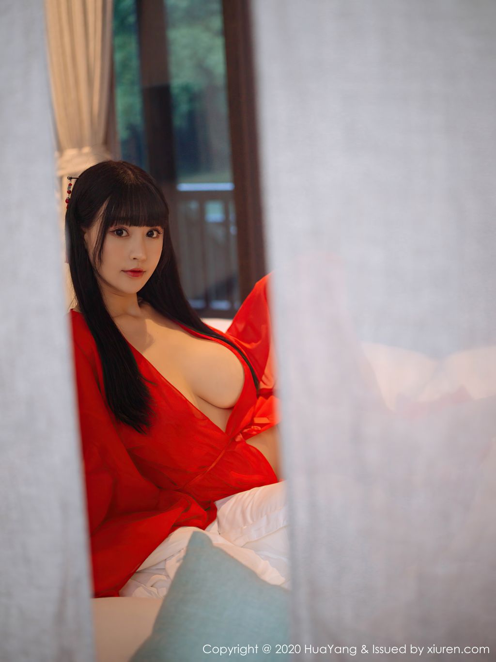 HuaYang Vol 310 Zhu Ke Er 朱 可 儿 Flower 70 photos - 43