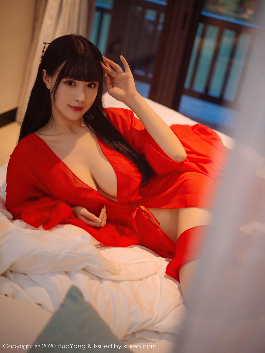 HuaYang Vol 310 Zhu Ke Er 朱 可 儿 Flower 70 photos - 45