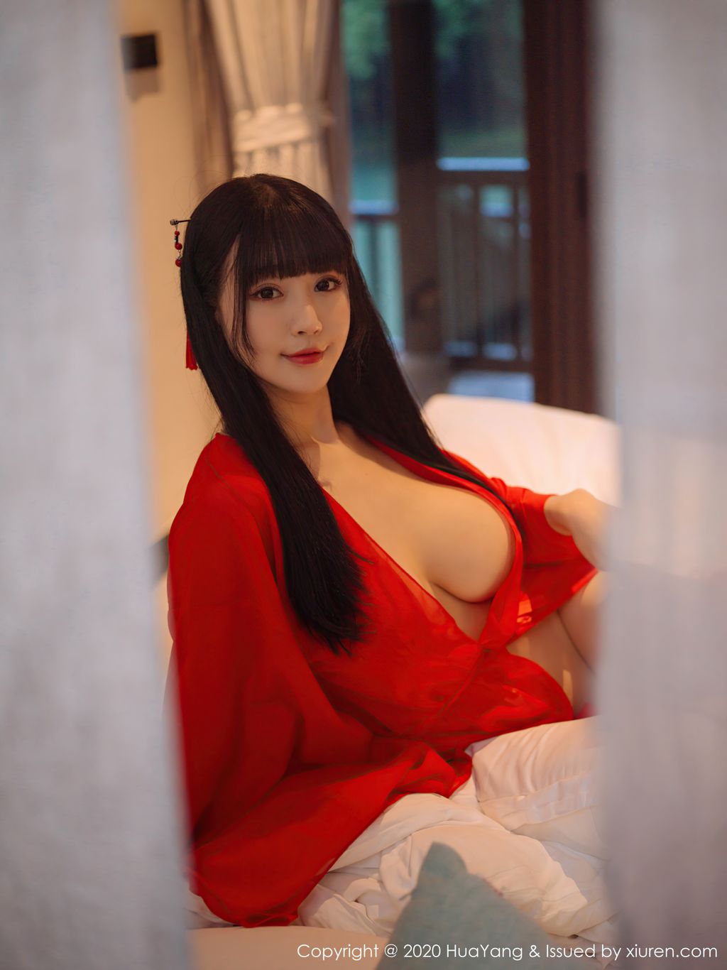 HuaYang Vol 310 Zhu Ke Er 朱 可 儿 Flower 70 photos - 46