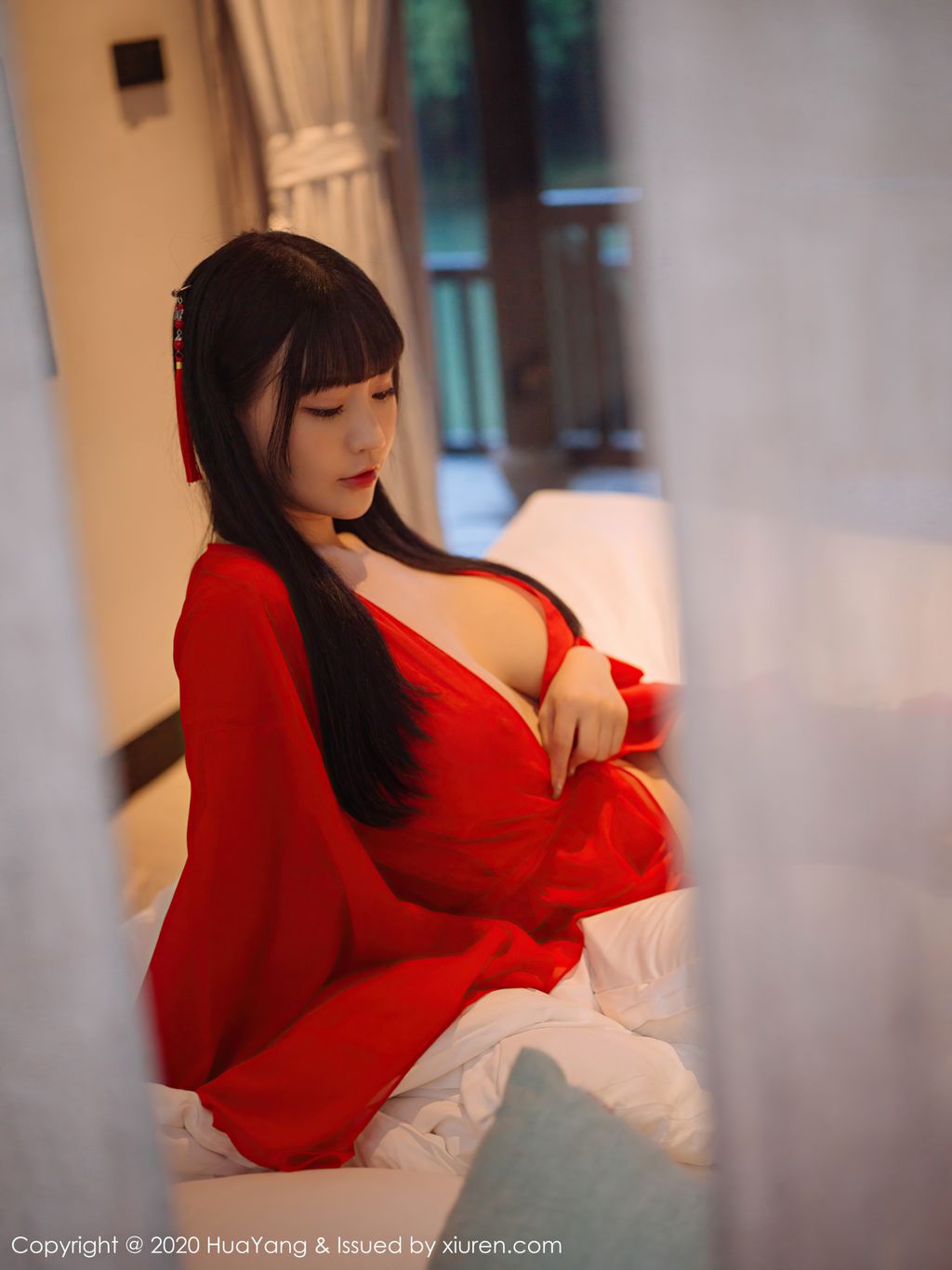 HuaYang Vol 310 Zhu Ke Er 朱 可 儿 Flower 70 photos - 47