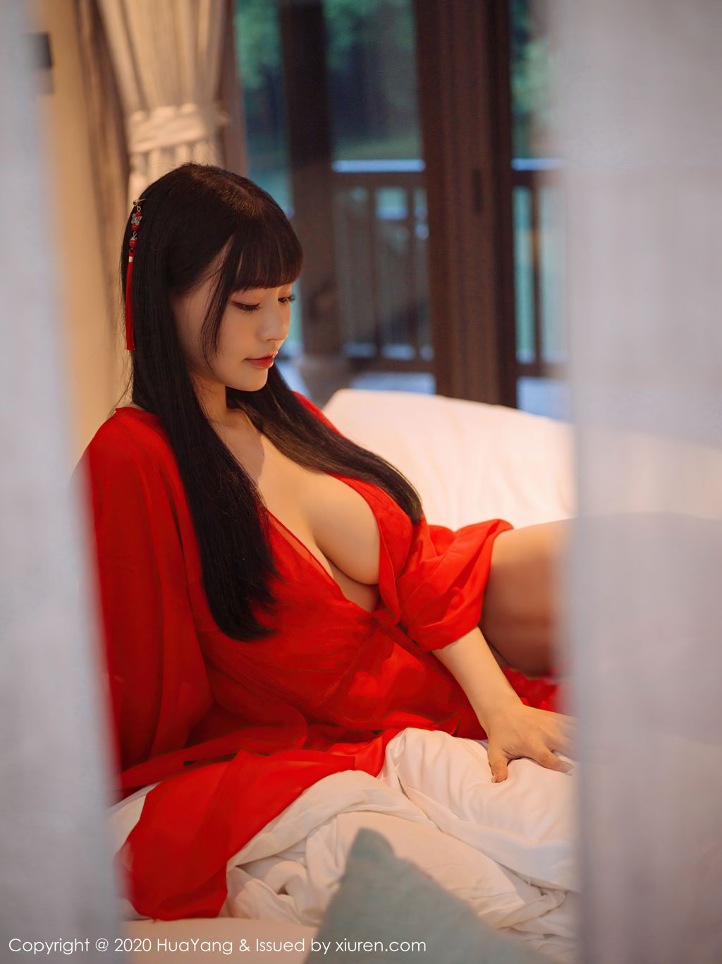 HuaYang Vol 310 Zhu Ke Er 朱 可 儿 Flower 70 photos - 48