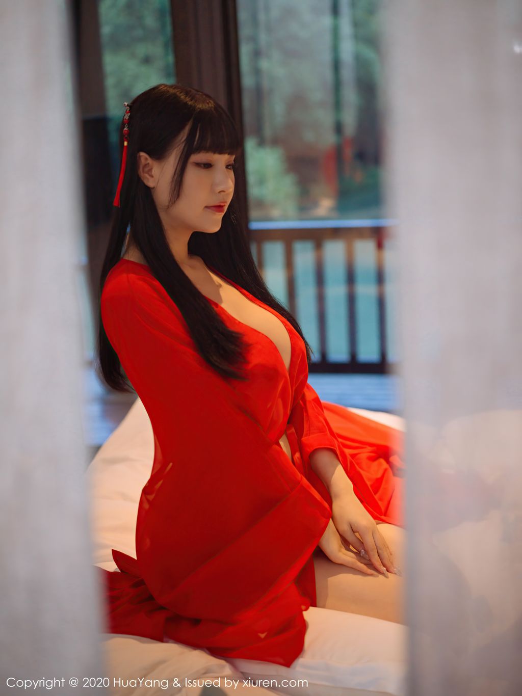 HuaYang Vol 310 Zhu Ke Er 朱 可 儿 Flower 70 photos - 51