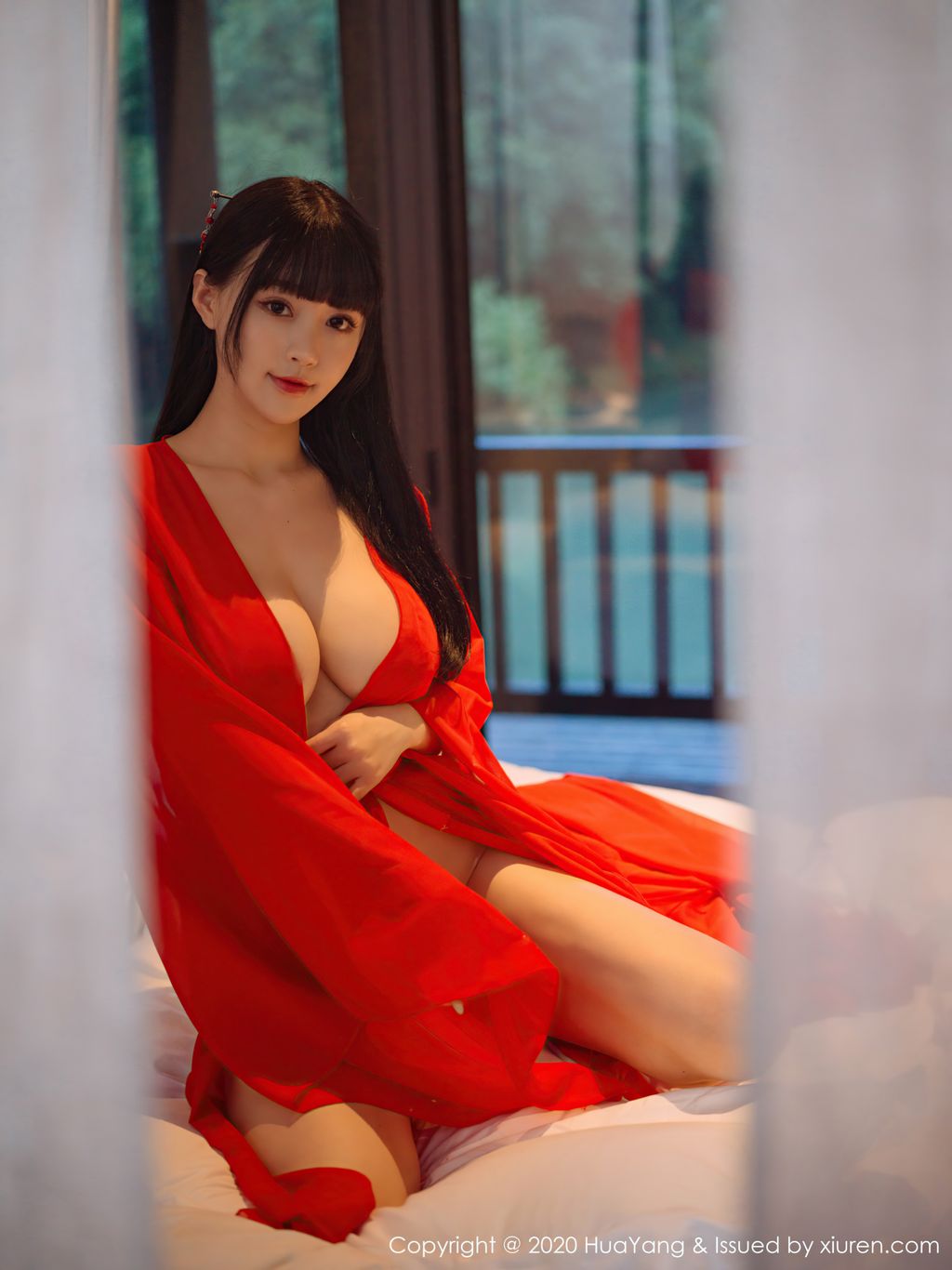 HuaYang Vol 310 Zhu Ke Er 朱 可 儿 Flower 70 photos - 53