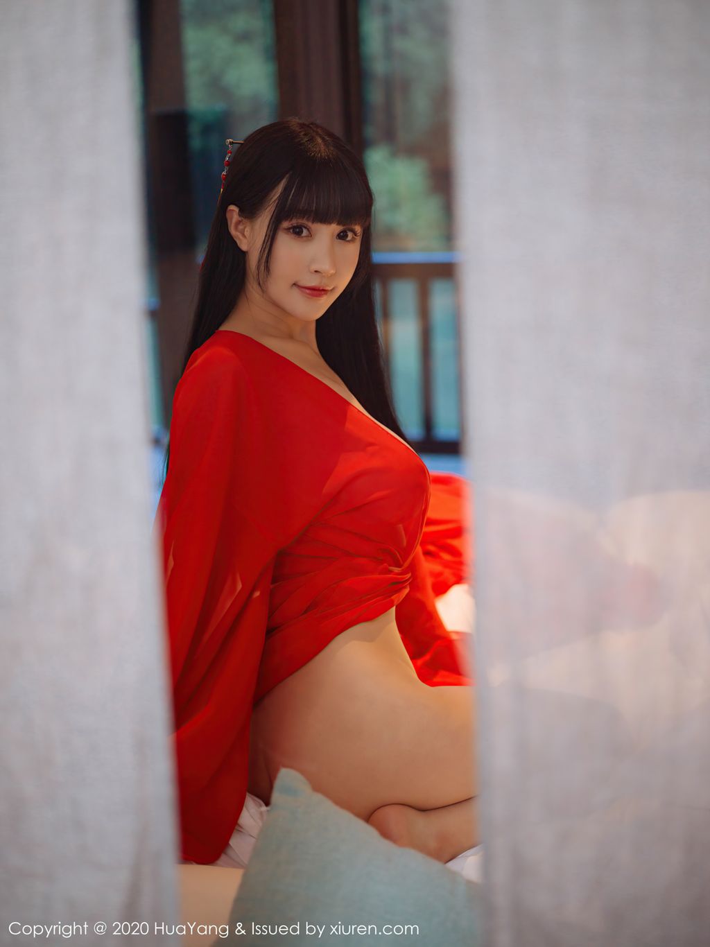 HuaYang Vol 310 Zhu Ke Er 朱 可 儿 Flower 70 photos - 55