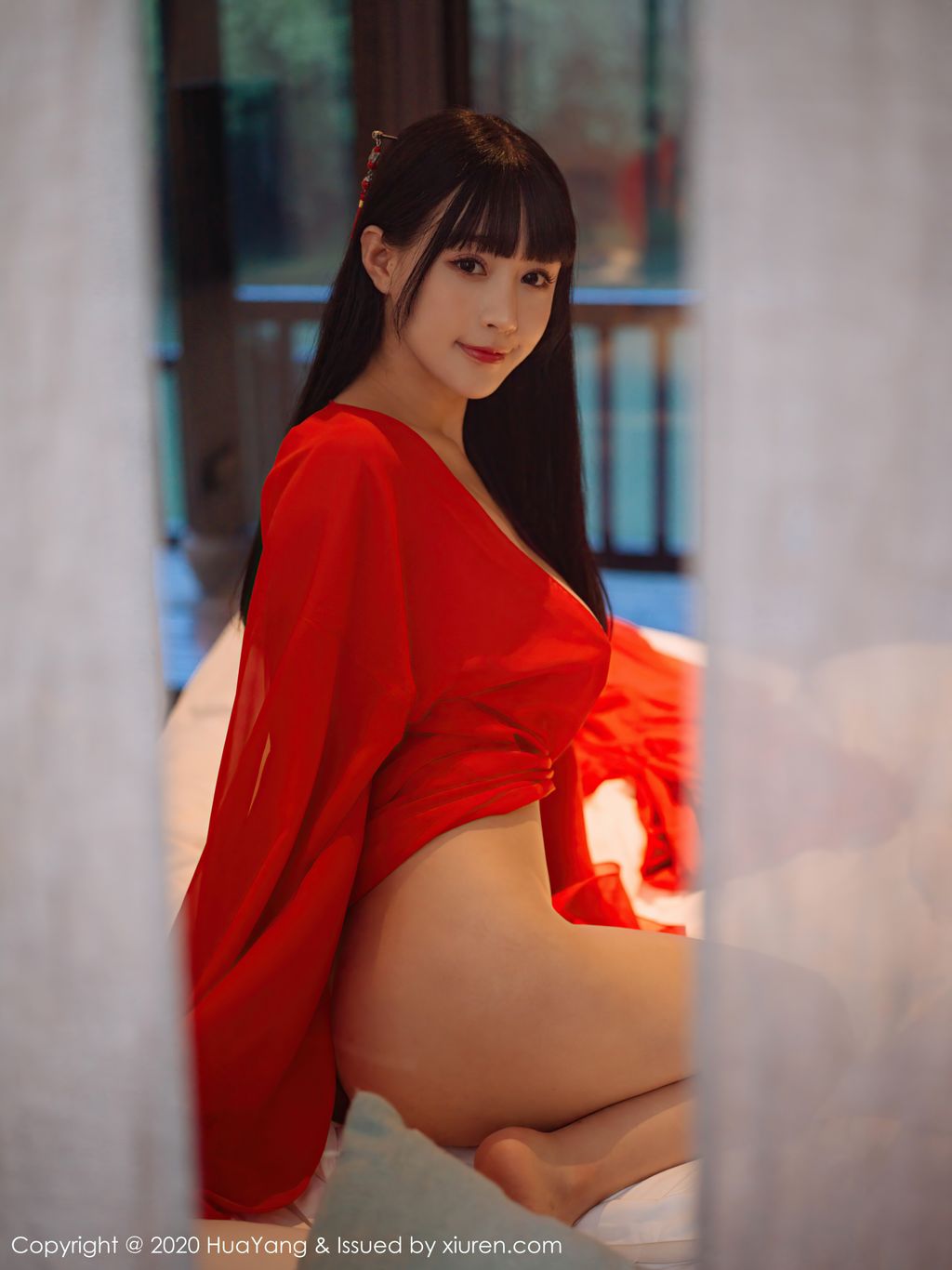 HuaYang Vol 310 Zhu Ke Er 朱 可 儿 Flower 70 photos - 57