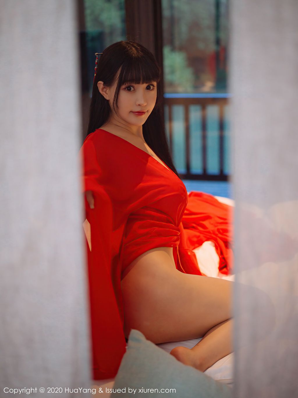 HuaYang Vol 310 Zhu Ke Er 朱 可 儿 Flower 70 photos - 58