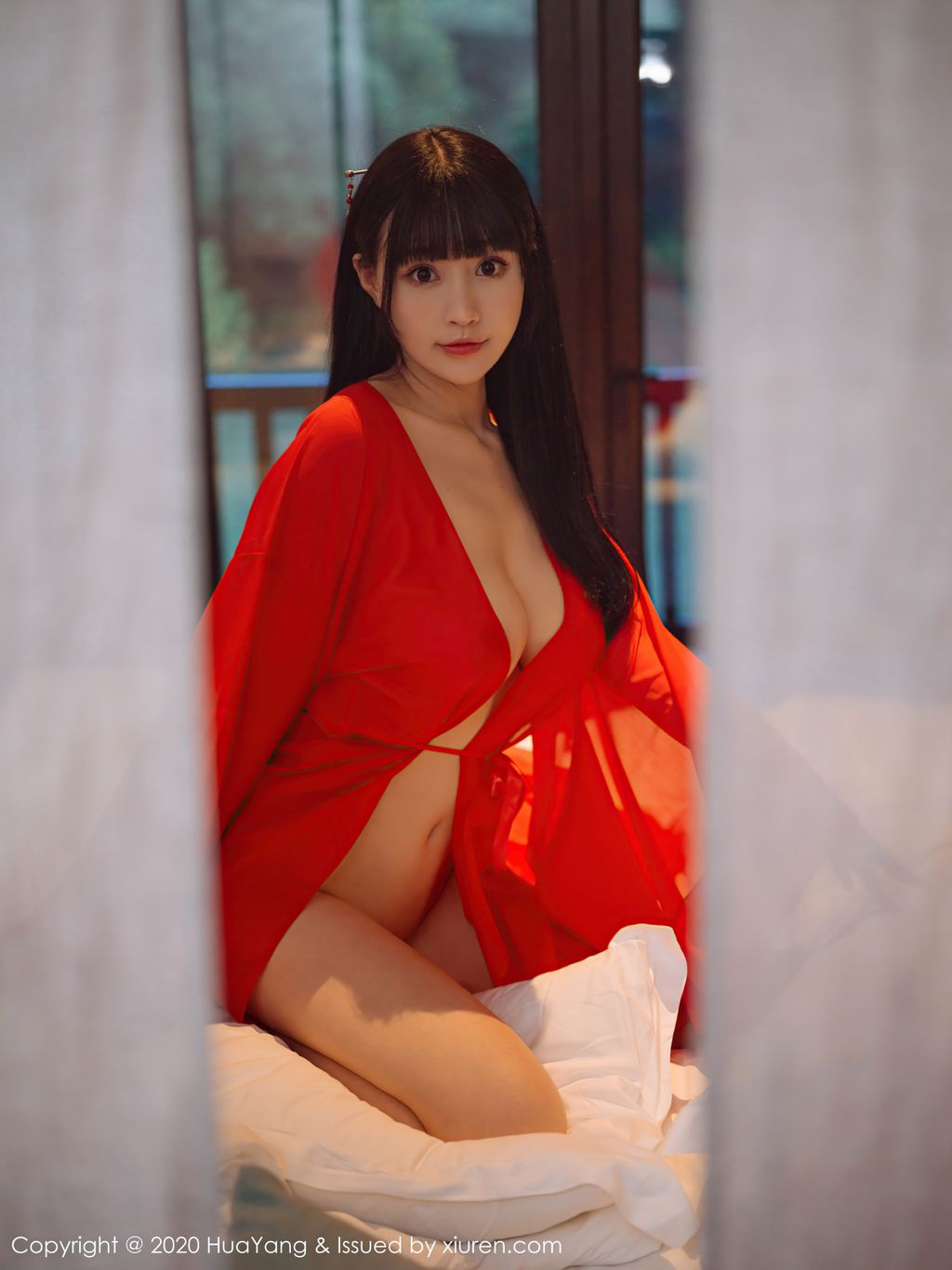 HuaYang Vol 310 Zhu Ke Er 朱 可 儿 Flower 70 photos - 59