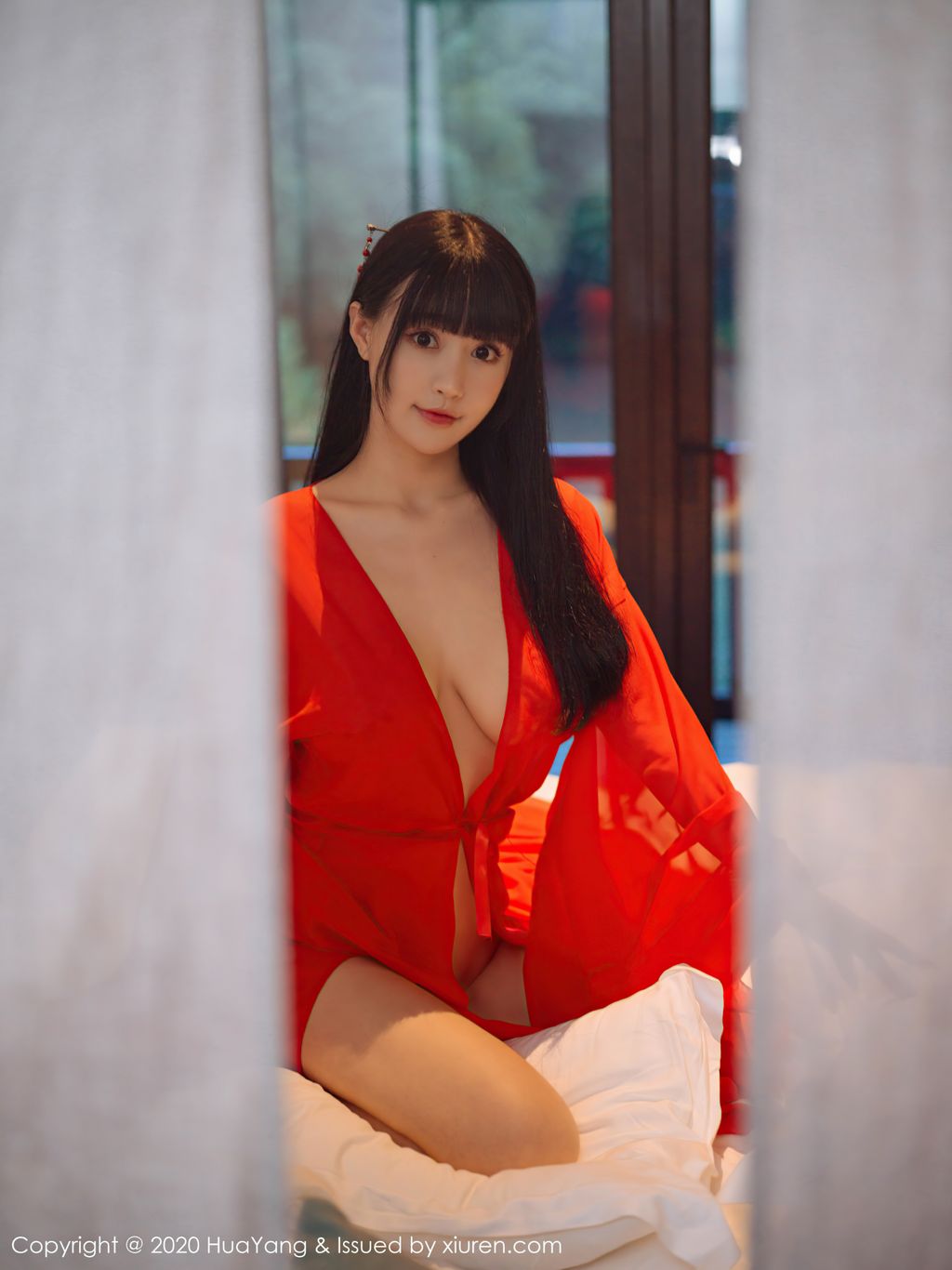 HuaYang Vol 310 Zhu Ke Er 朱 可 儿 Flower 70 photos - 60
