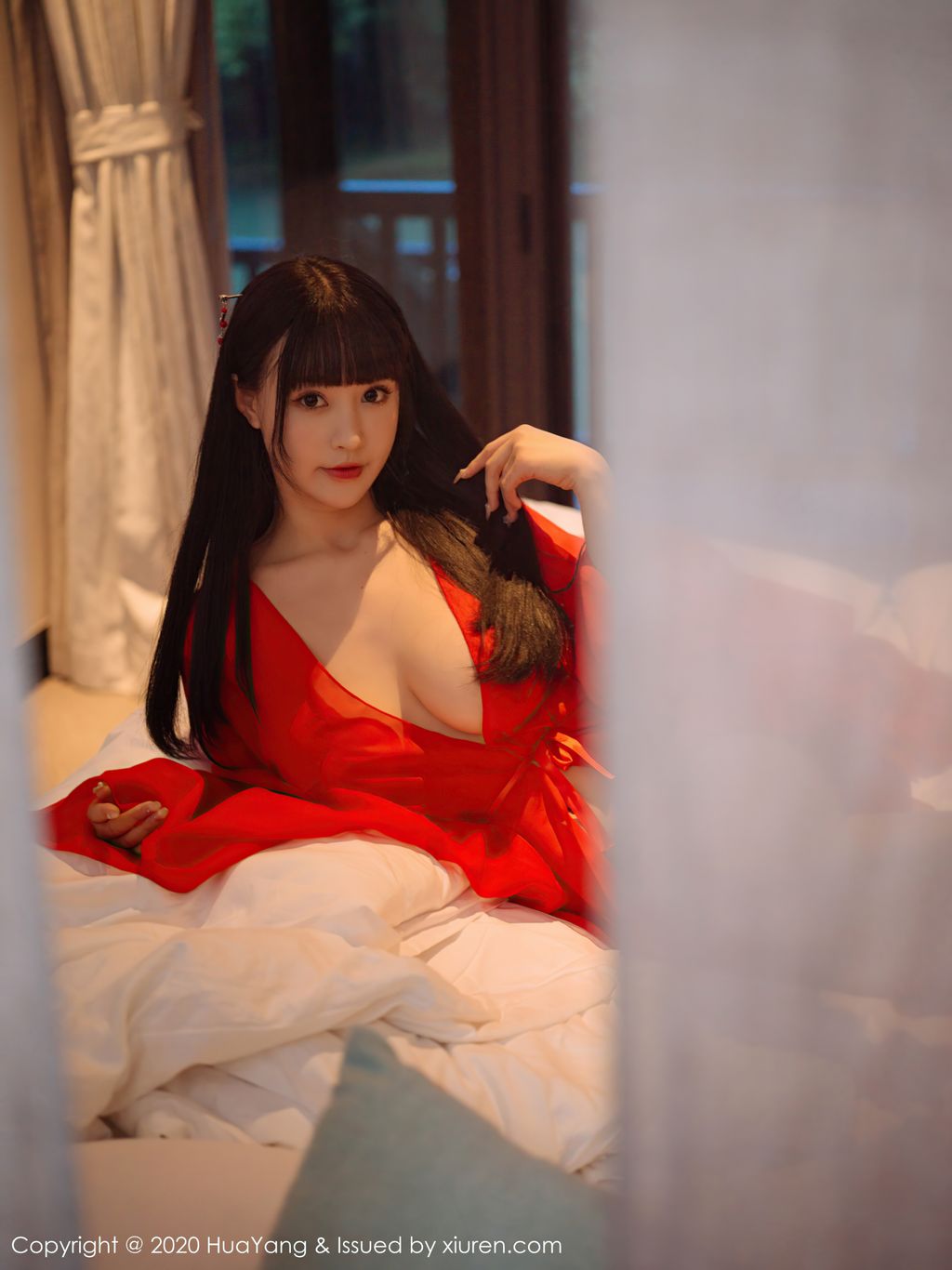 HuaYang Vol 310 Zhu Ke Er 朱 可 儿 Flower 70 photos - 61