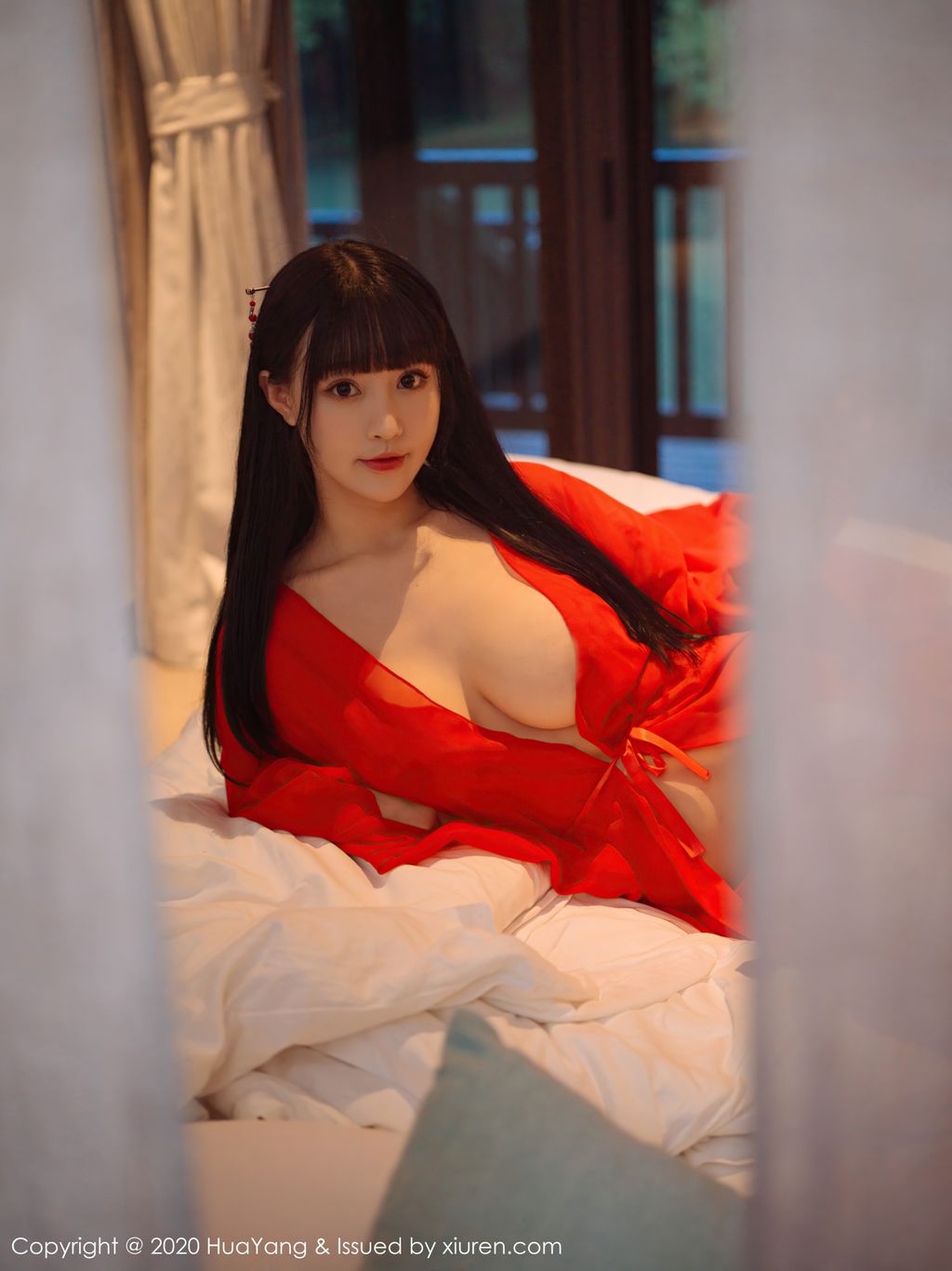 HuaYang Vol 310 Zhu Ke Er 朱 可 儿 Flower 70 photos - 62