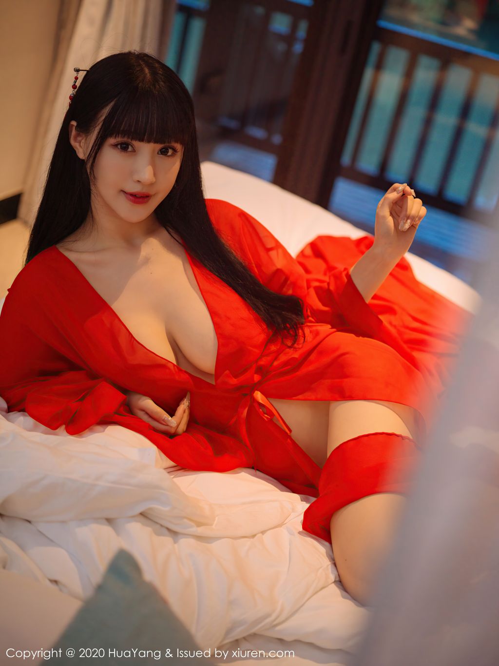 HuaYang Vol 310 Zhu Ke Er 朱 可 儿 Flower 70 photos - 64