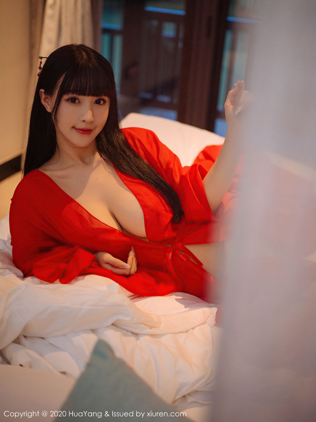 HuaYang Vol 310 Zhu Ke Er 朱 可 儿 Flower 70 photos - 65