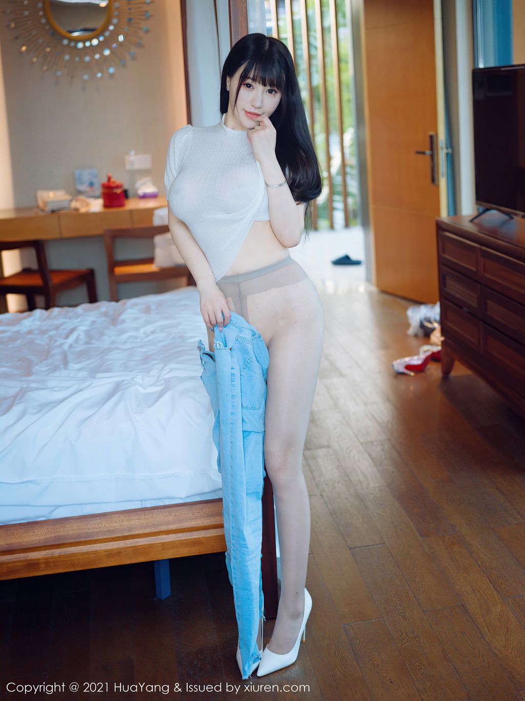 HuaYang Vol 380 Zhu Ke Er 朱 可 儿 Flower 59 photos - 56